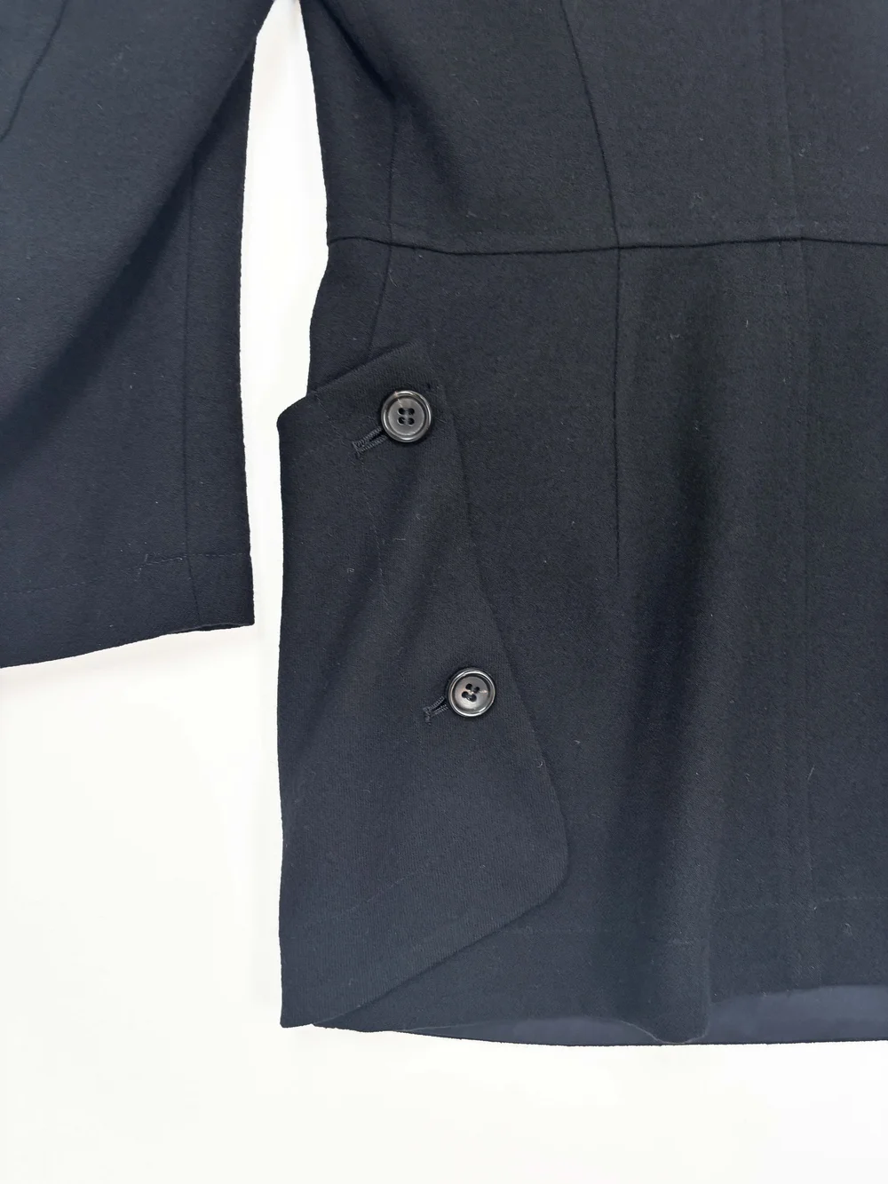 Comme des Garcons 80s cutout wrap jacket — JAMES VELORIA
